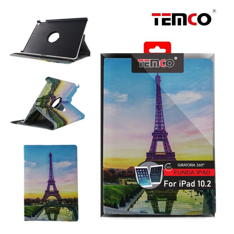 Funda iPad 7 10.2" / 8 10.2" Color Eiffel Tower