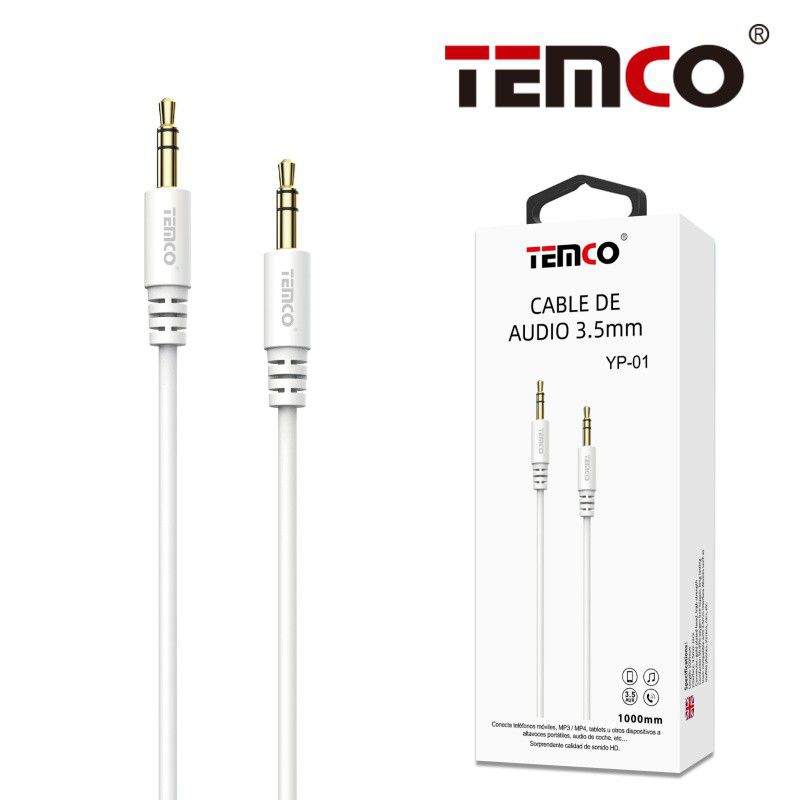 Cable Audio 3.5mm Blanco