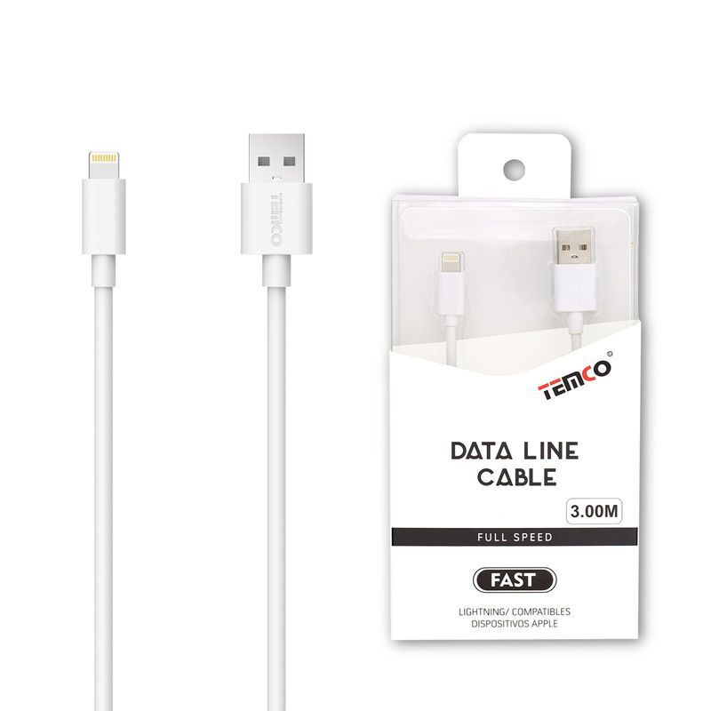 Cable 1A 3m Lightning Blanco