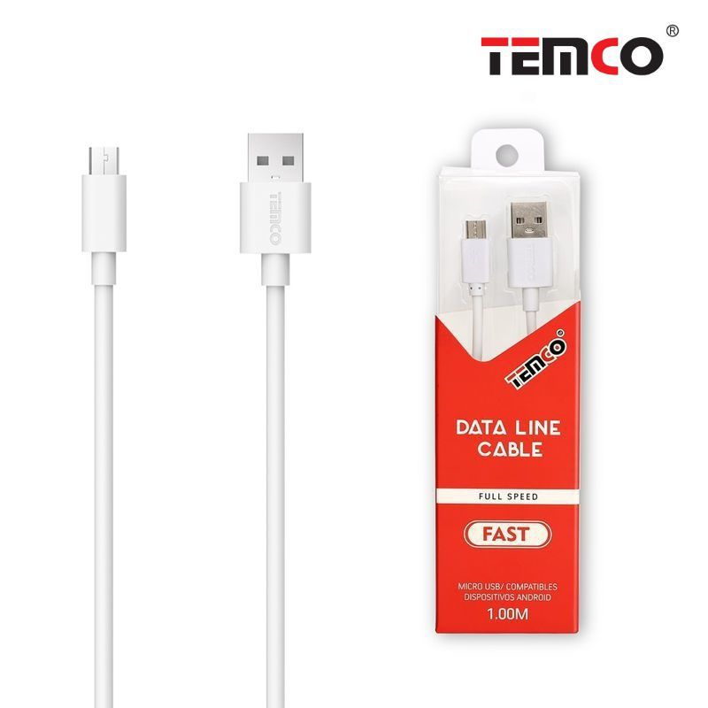 Cable básico 1A 1m Micro USB 5P Blanco