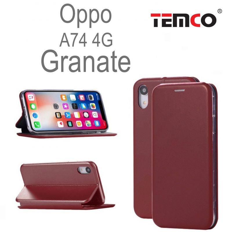 Funda Concha Oppo A74 4G Granate