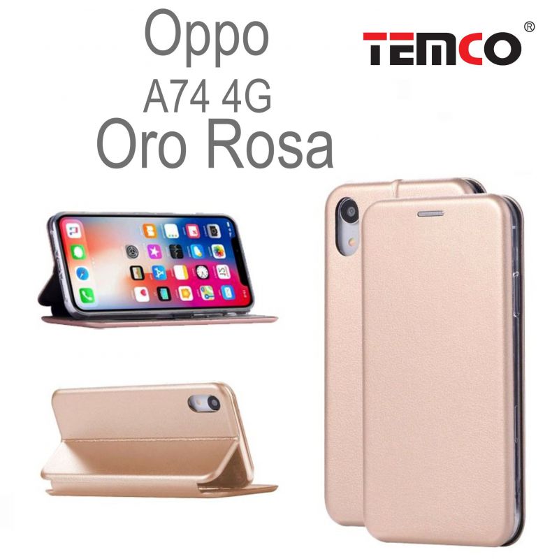 Funda Concha Oppo A74 4G Oro Rosa