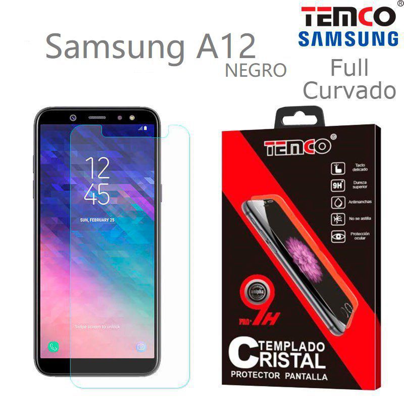 Cristal Full OG para Samsung A12 Negro