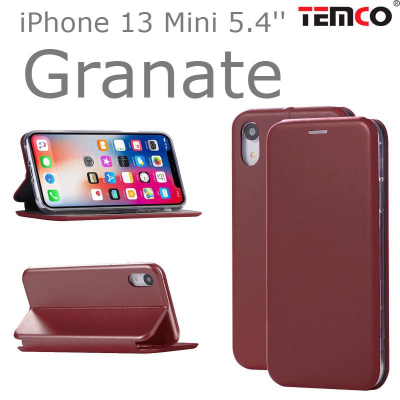 Funda Concha iPhone 13 Mini 5.4'' Granate