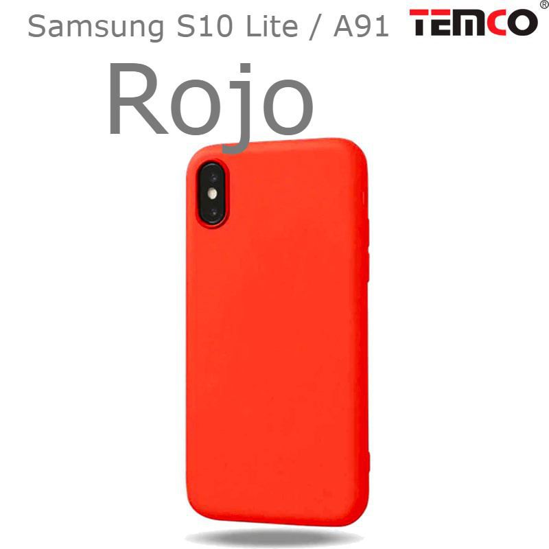 Funda Silicona Samsung S10 Lite / A91 Rojo