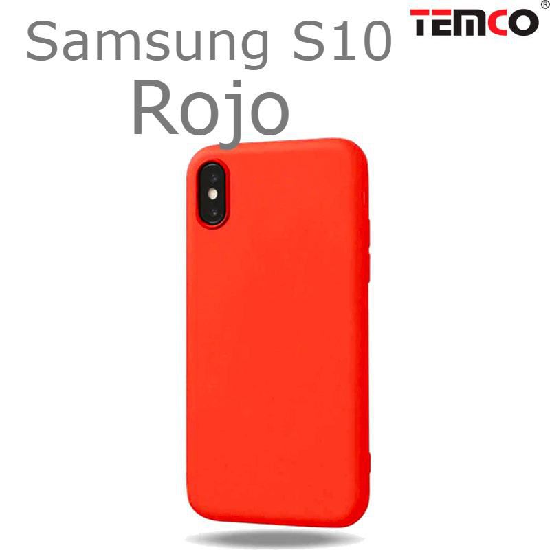 Funda Silicona Samsung S10 Rojo