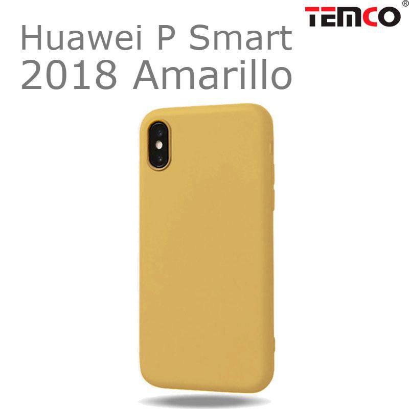 Funda Silicona Huawei P Smart 2018 Amarillo
