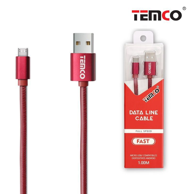 Cable 1A 1m Micro USB 5P Rojo