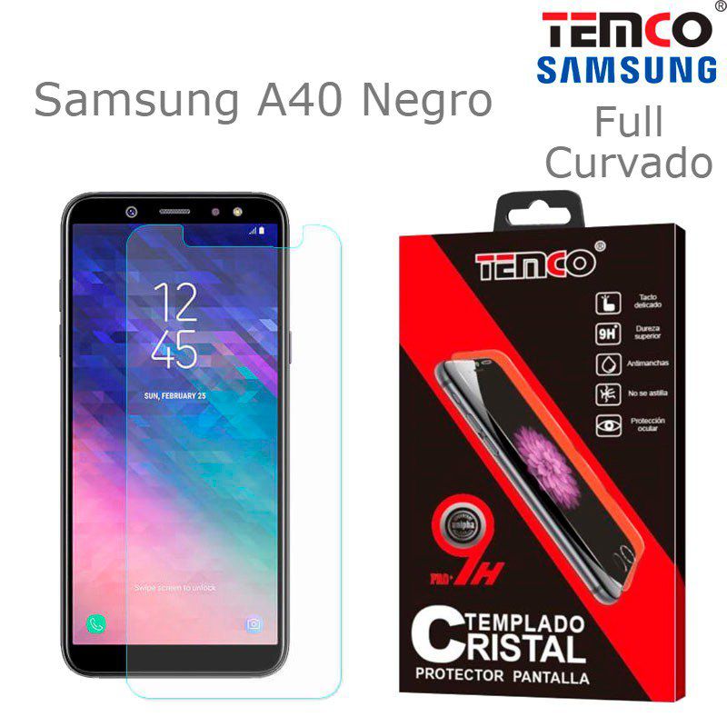 Cristal Full 3D Samsung A40 Negro
