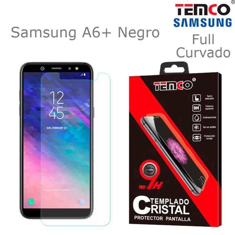 Cristal Full 3D Samsung A6+ Negro