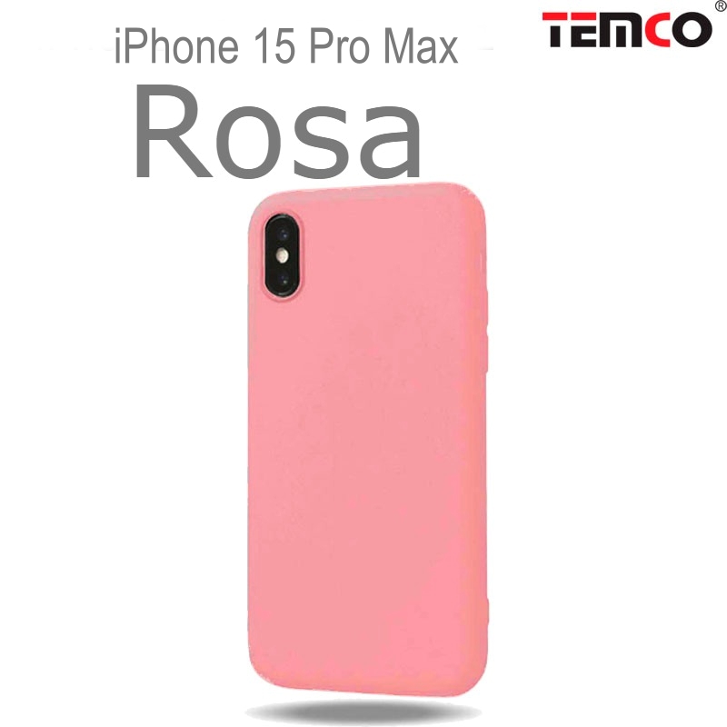 Funda Silicona iPhone 15 PRO MAX Rosa