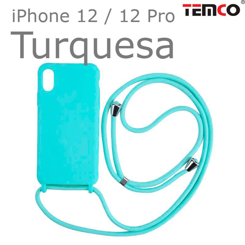 Funda Colgante iPhone 12 / 12 Pro Turquesa