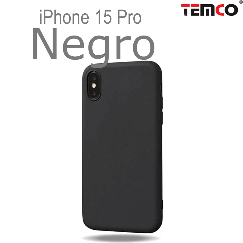 Funda Silicona iPhone 15 PRO Negro