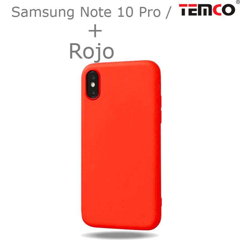 Funda Silicona Samsung Note 10 Pro / 10 Plus Rojo