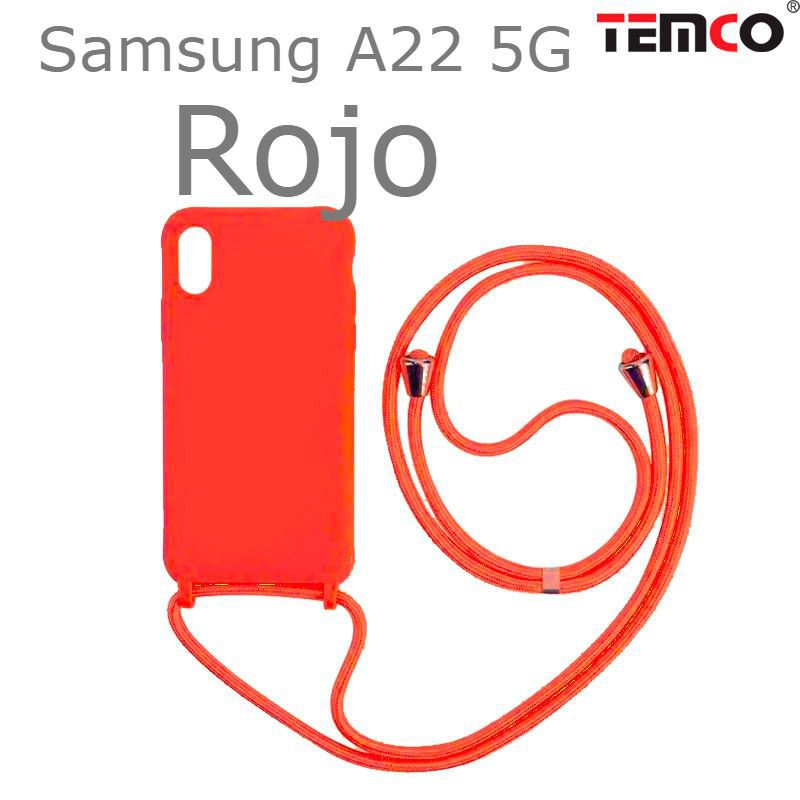 Funda Colgante Samsung A22 5G Rojo