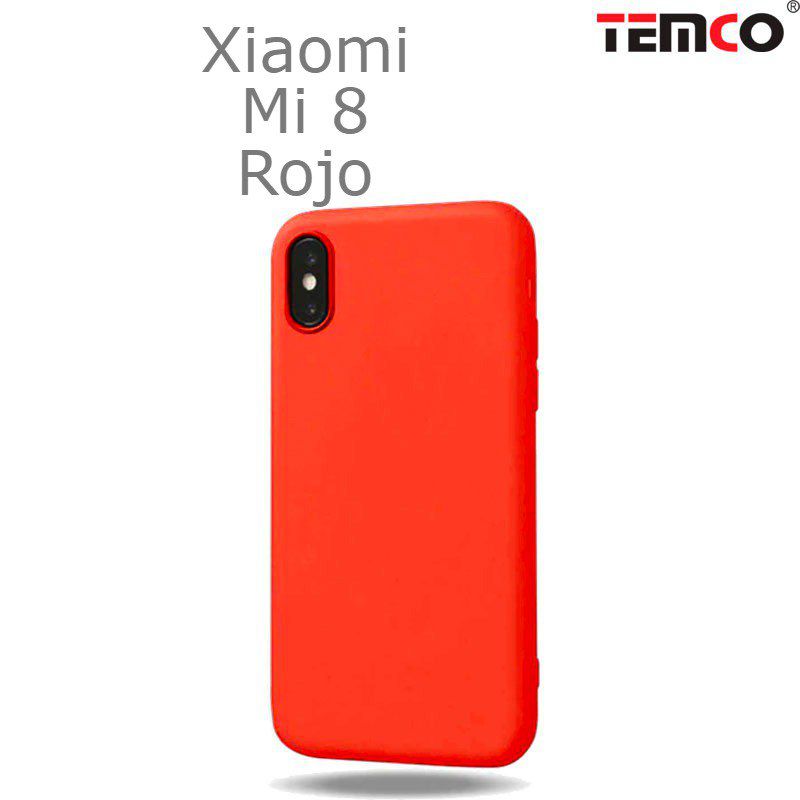 Funda Silicona Xiaomi Mi 8 Rojo