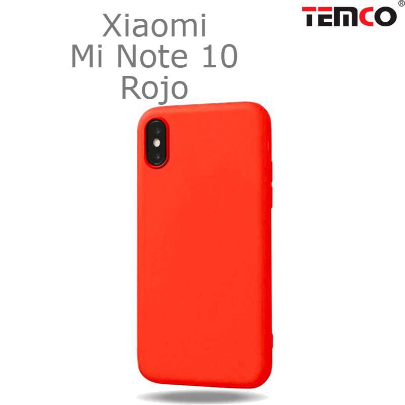 Funda Silicona Xiaomi Mi Note 10 Rojo