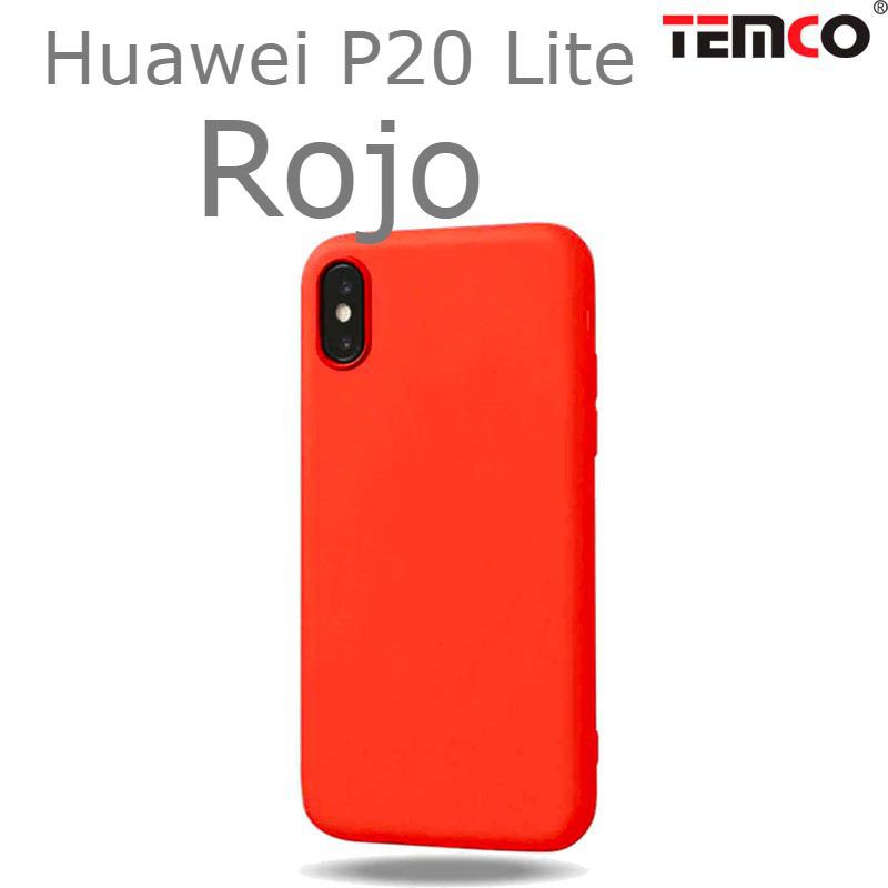 Funda Silicona Huawei P20 Lite Rojo
