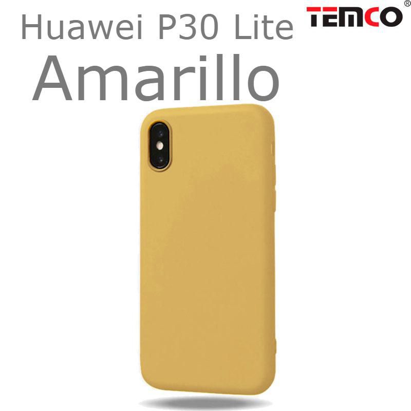 Funda Silicona Huawei P30 Lite Amarillo