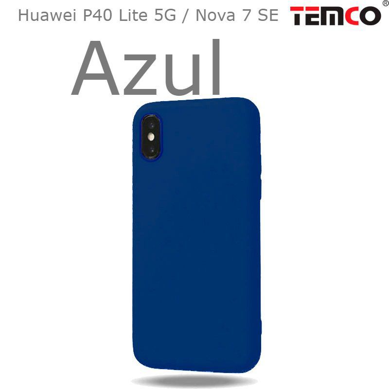 Funda Silicona Huawei P40 Lite 5G / Nova 7 SE Azul