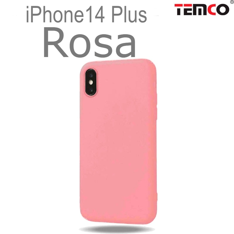 Funda Silicona iPhone 14 PLUS Rosa