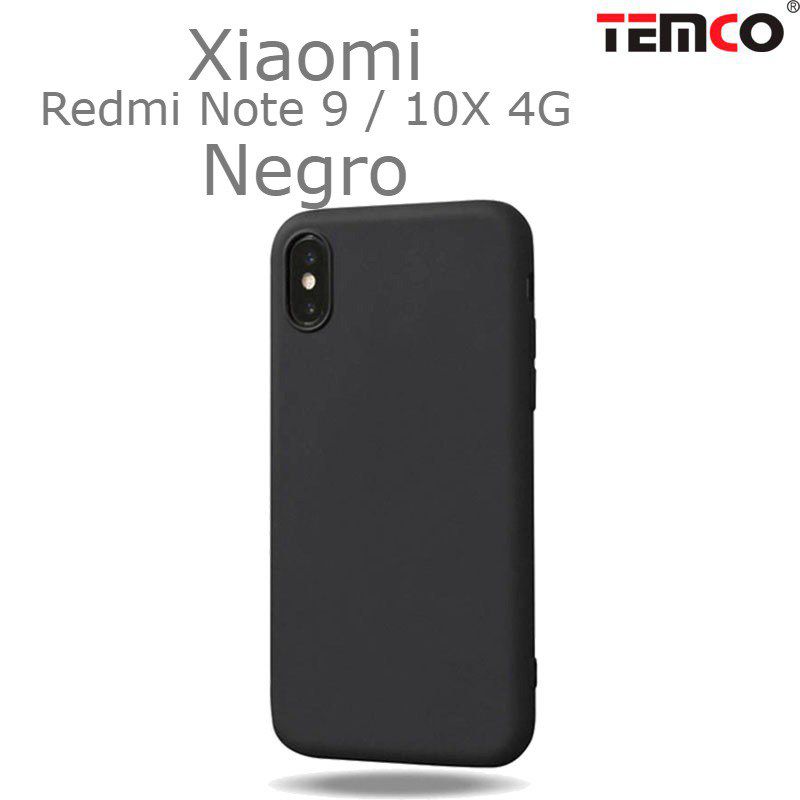 Funda Silicona Xiaomi Redmi Note 9 Negro