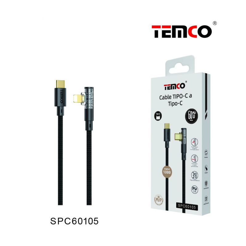 Cable USB A to Tipo C PD60W 3A 1M OD4.2